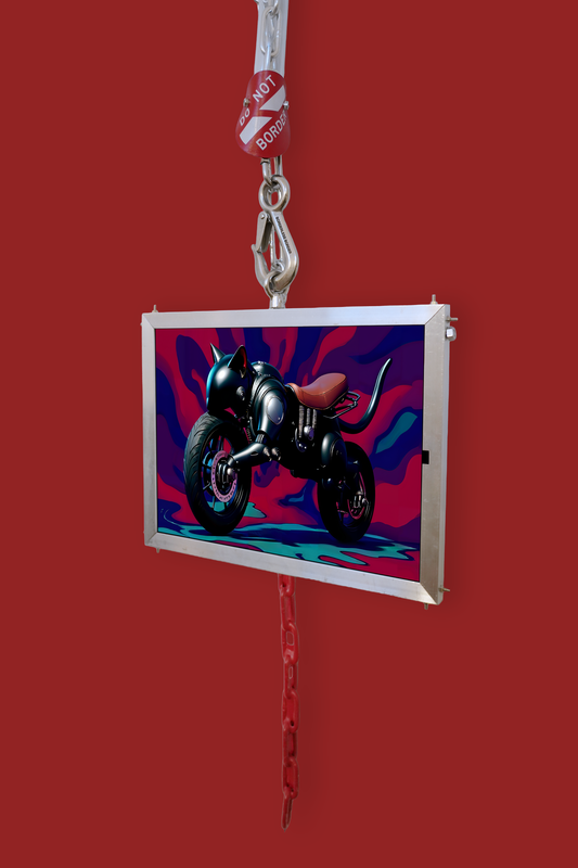 ANGLE - Black Cat Framed Art S＃001