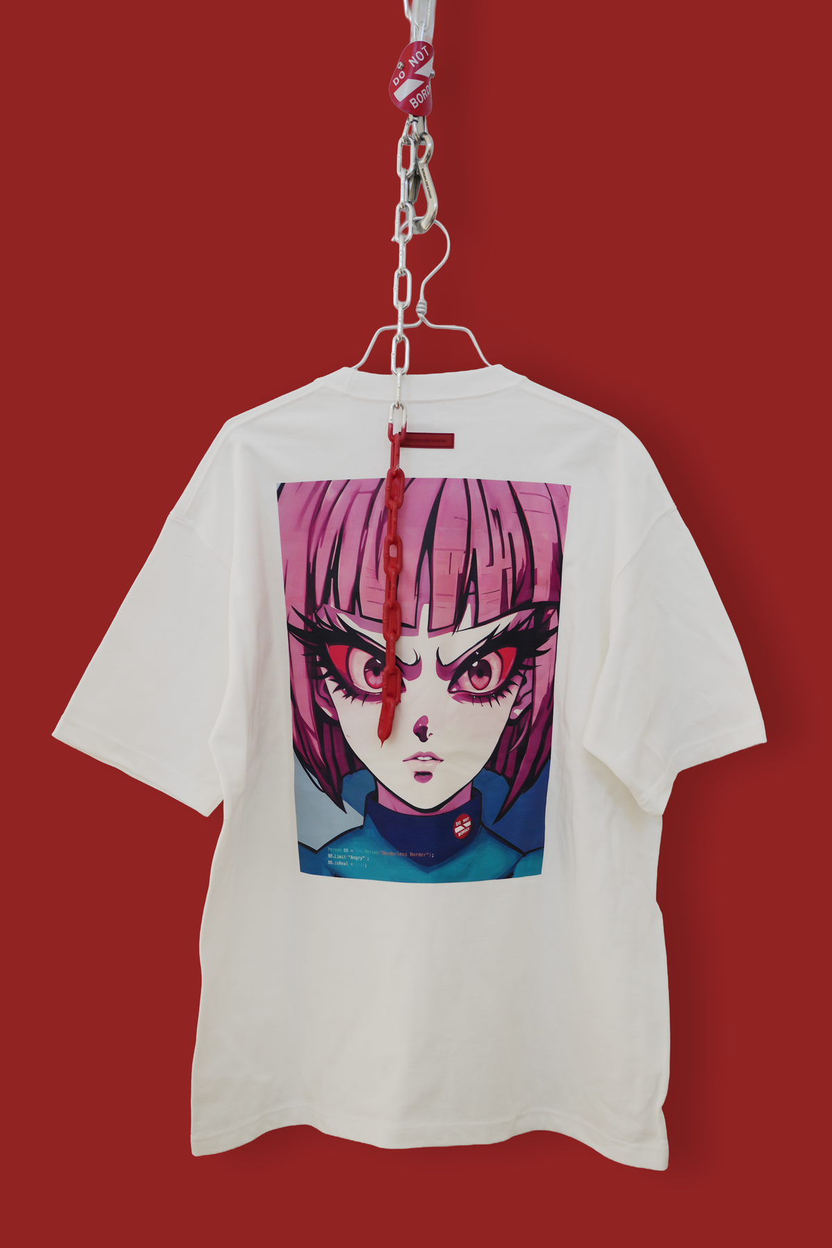 Angry Rachel Pink Hair Graphic with Special Brand rubber Tag Tee